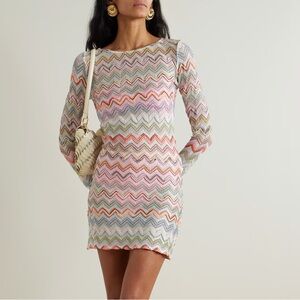Missoni zig zag chevron long sleeve mini dress NWT